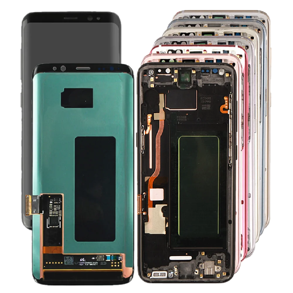 Оригинальный ЖК-дисплей S8 Plus для Samsung Galaxy дисплей с рамкой G950F G955F ЖК-экран