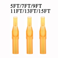 tattoo yellow tip 50pcsbox ft close tip sterile plastic disposable short for tattoo coil machine tips nozzle 13ft 15ft