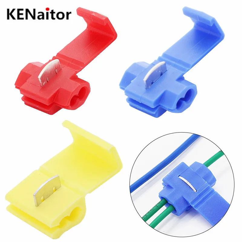 100 шт. шотландский замок соединители для электрических проводов клеммы быстрого