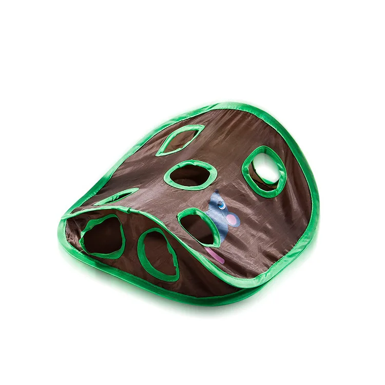 

Pet Cat Mice Game Intelligence Toy Bell Tent With 9 Hole Cats Playing Tunnel Foldable Mouse Hunt Toys Keeps Kitten Active Pets