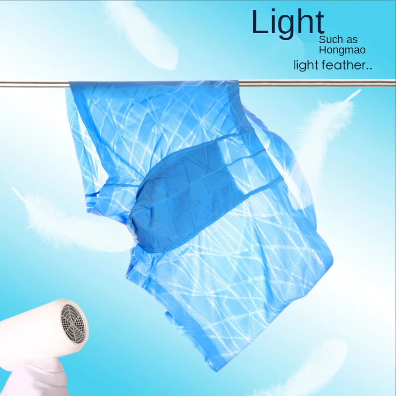 5Pcs New Men's Underwear Boxer Ice Silk Summer Seamless Ultra-thin Youth Breathable Loose Large Size Four-corner Shorts Head Pan