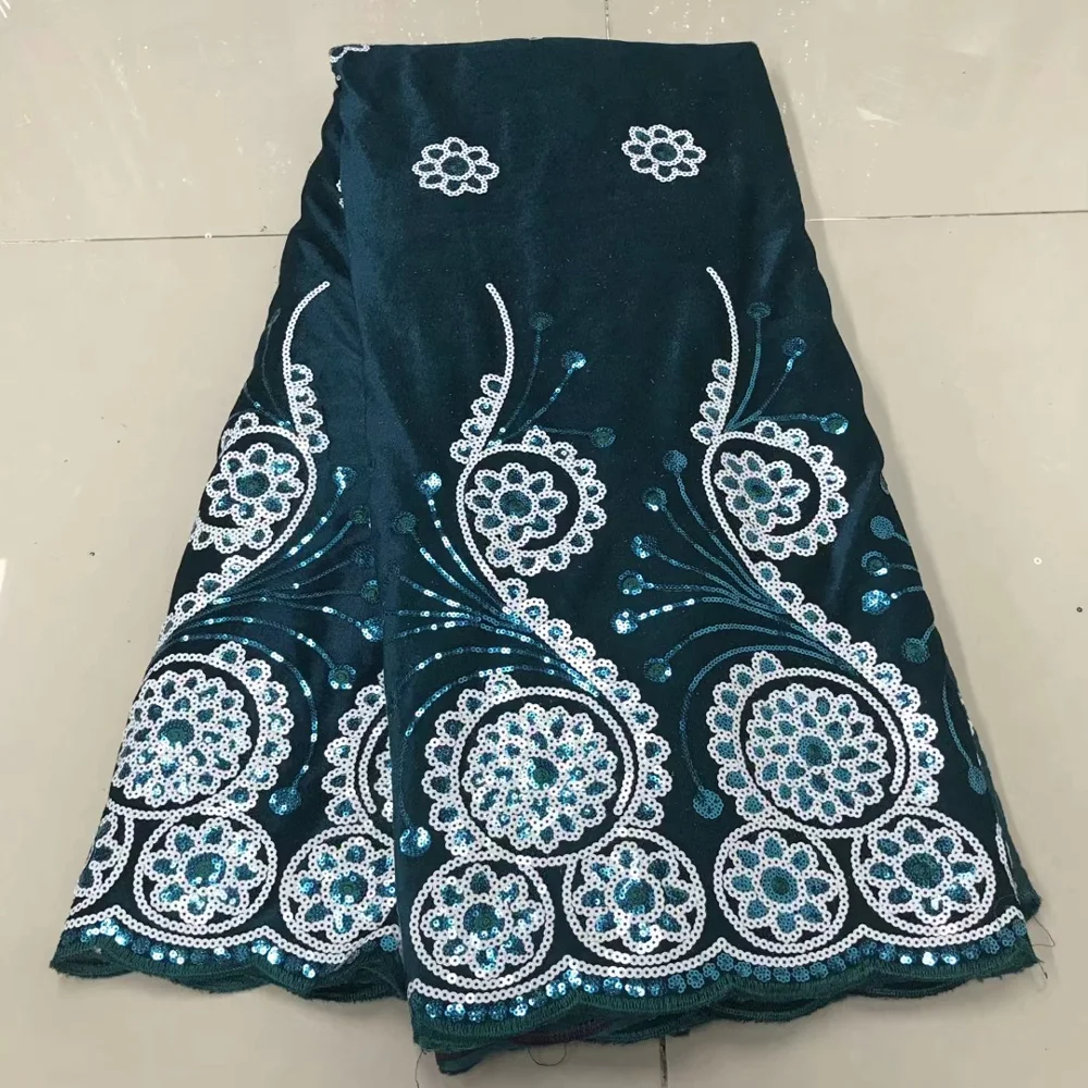 Новый дизайн модная бархатная кружевная вышивка с блестками 2020