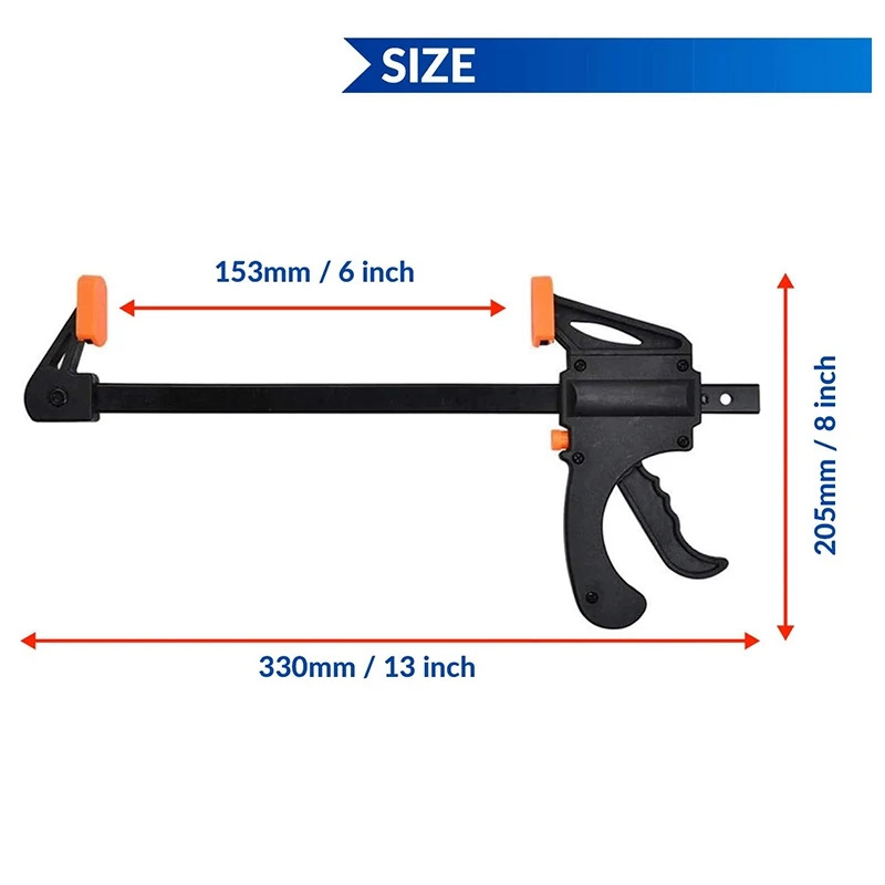 

BEST4 Pack 6 Inch Quick Grip Clamps Ratchet Bar Clamps One Handed Bar Clamp perfect for Fast and Easy Clamping Applications