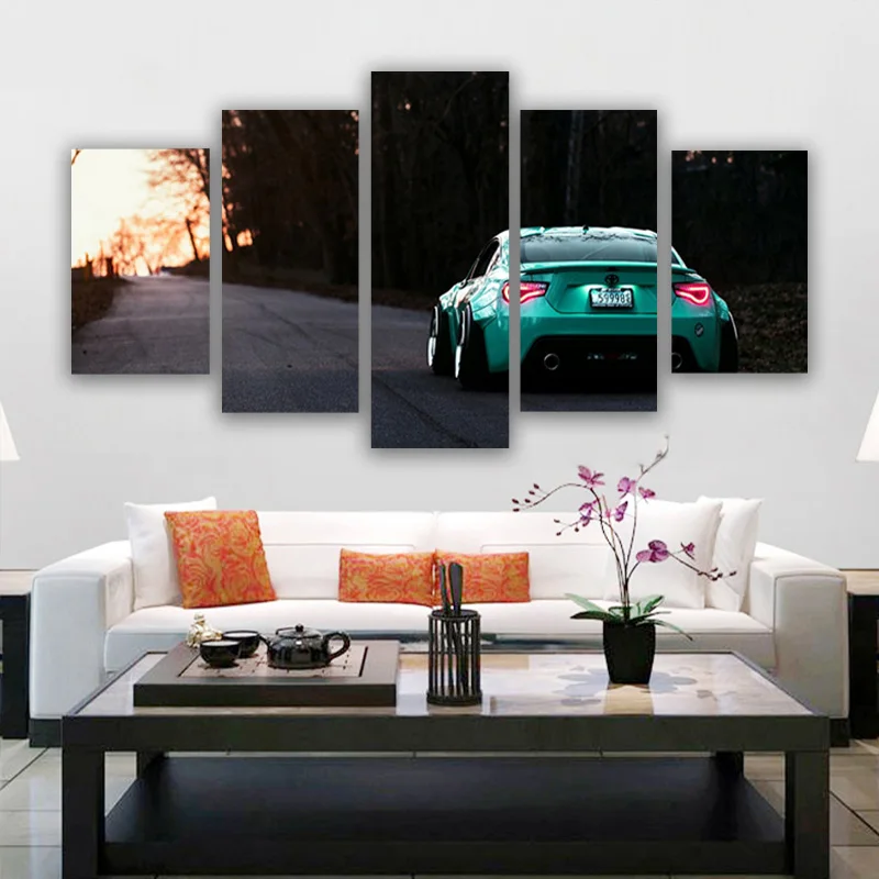 

Home decoration Toyota AE86 modified jdm car cool HD print 5 pcs picture wall art modular canvas modern poster living room