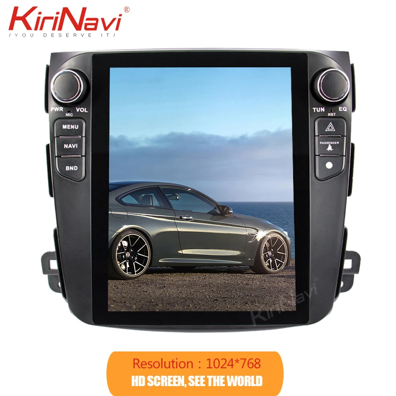 Автомагнитола KiriNavi в стиле Tesla 10 4 дюйма Android 9 0 для Mitsubishi Outlander Dvd плеер GPS навигация