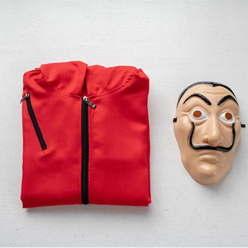

Salvador Dali La Casa De Papel Costume & Face Mask Cosplay The House of Paper Role Playing Party Adult Cosplay Money Heist S-XXL