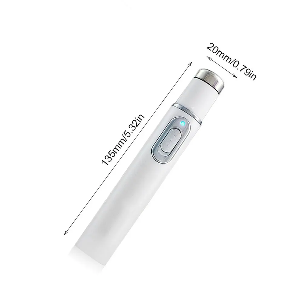 

Acne Laser Pen Portable Wrinkle Removal Machine Durable Soft Scar Remover Blue Therapy Light Pen Massage Spider Vein Eraser