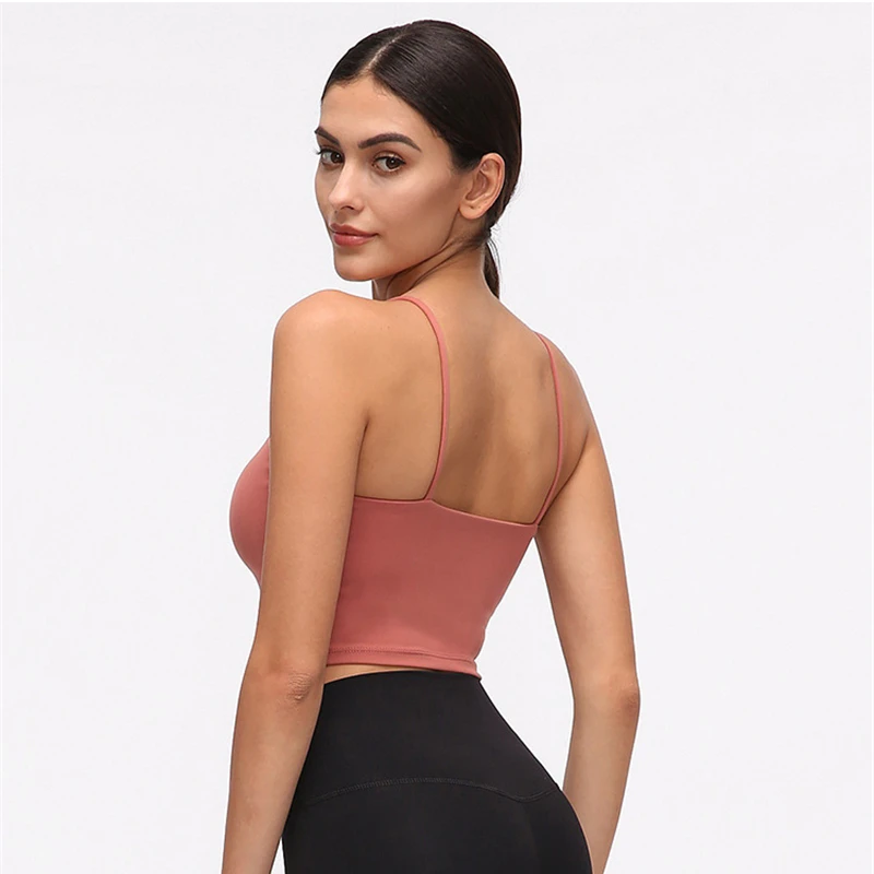 Жилет для йоги тренировок тренажерного зала ходьбы нижнее белье укороченный топ