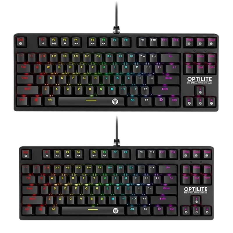 

FANTECH MK872 Game Keyboard Wired Keyboard 87 Key USB Waterproof Mechanical Backlight Ergonomics Keyboard