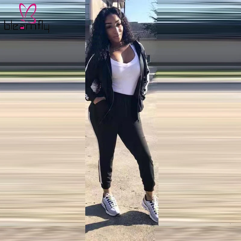 Комплект подходящего размера плюс спортивный костюм женская одежда топ с