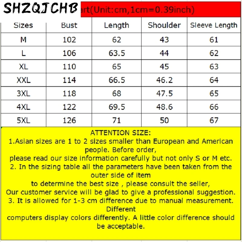 

JCHB 2021 Autumn Winter Jacket Men Clothing Plus Size Down Cotton Coat Clothes Padded Men's Jackets Parkas Hommes Veste J6032