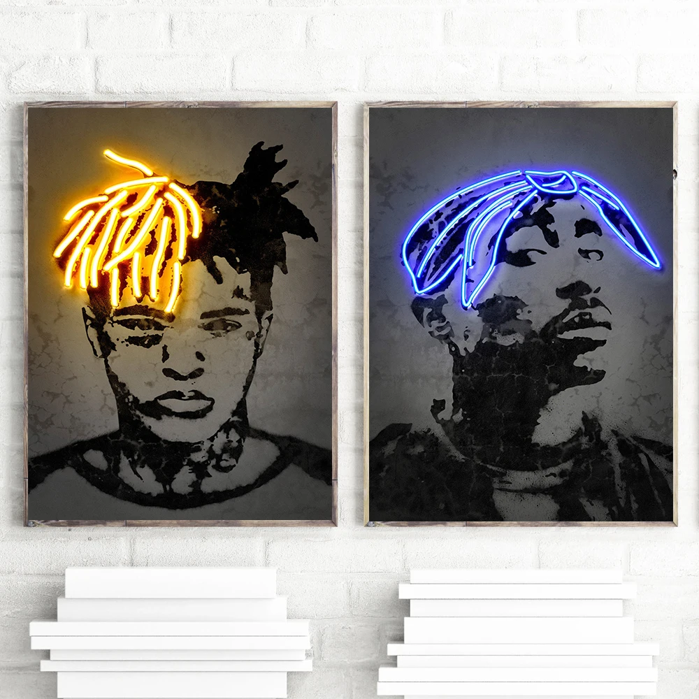 

Funny Music Star Rap Hip Hop Fashion Rapper Nordic Poster Wall Pictures For Living Room Wall Art Canvas Painting Decor Unframed