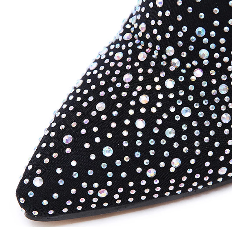 Новые женские сапоги пикантные эластичные выше колена женская обувь на высоком