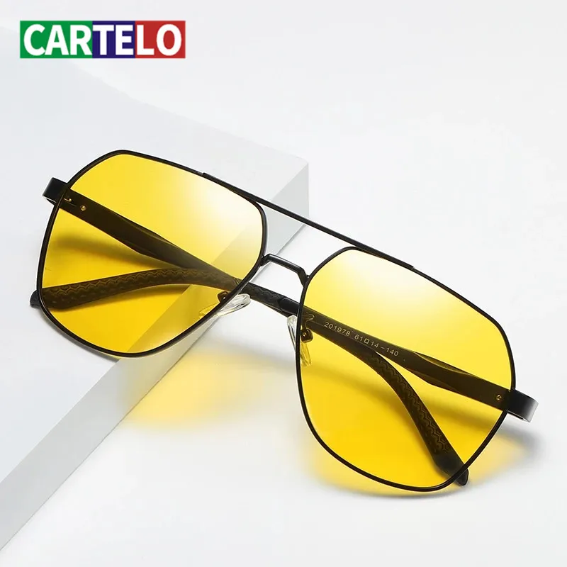 Солнечные очки CARTELO в алюминиевой оправе для мужчин и женщин поляризационные солнцезащитные аксессуары