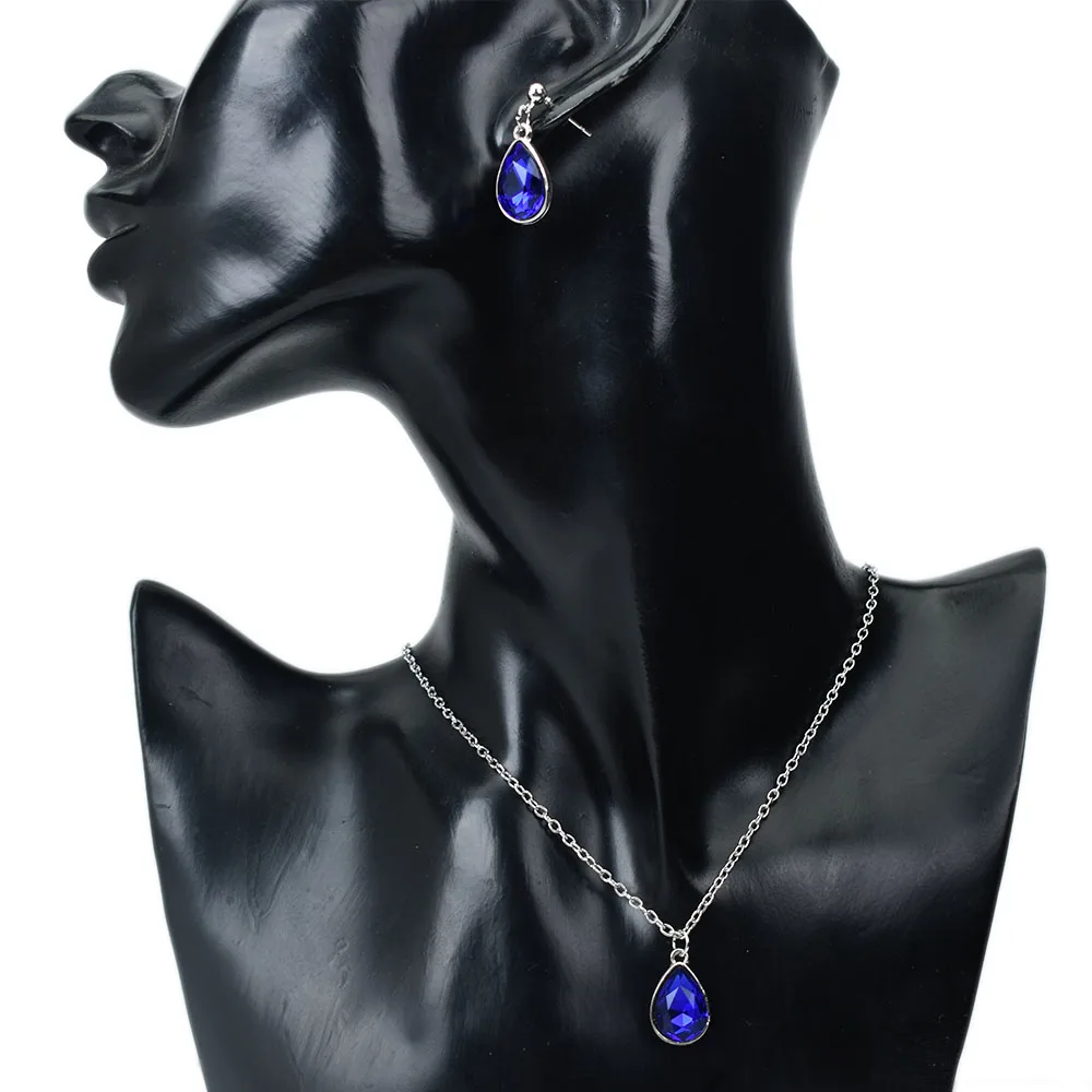 Комплект из колье и серёг с кристаллами | Украшения аксессуары