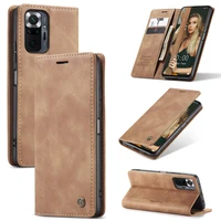 for xiaomi redmi note 10 4g note 10s note 10 pro note 10 pro max luxury vintage pu leather flip case wallet magnetic stand cover