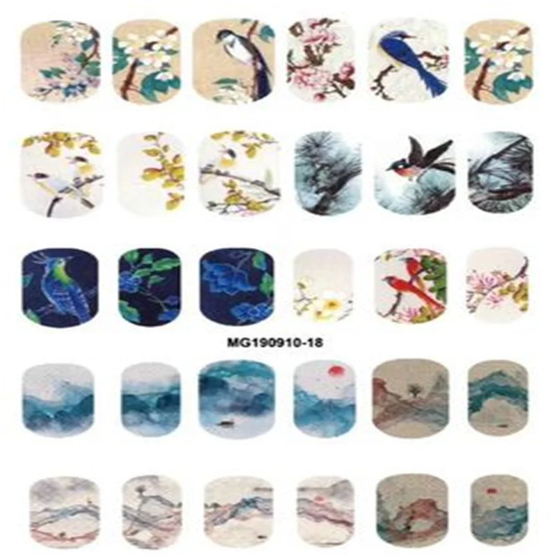 

Hot Selling High Quality Marble Line Pictures Nail Stickers Acrylic Water Slide Nail Decals Nail Art