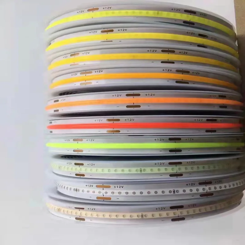 

COB FOB RGB LED Strip Light DC12V 24V 840LEDS/M Waterproof IP67 10MM RGB CRI95 4800LM Super Brightness High Density Flexible