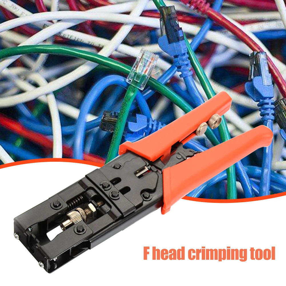 

Practical F Crimper Plier Wear-resistant Steel Cable Cutter Wire Stripper Multifunction Hand Stripping Tools 28.8x11.2x2.5cm