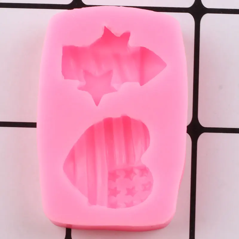 Патриотический 3d-фейерверк наклейка для кексов Топпер помадка Украшение Тортов