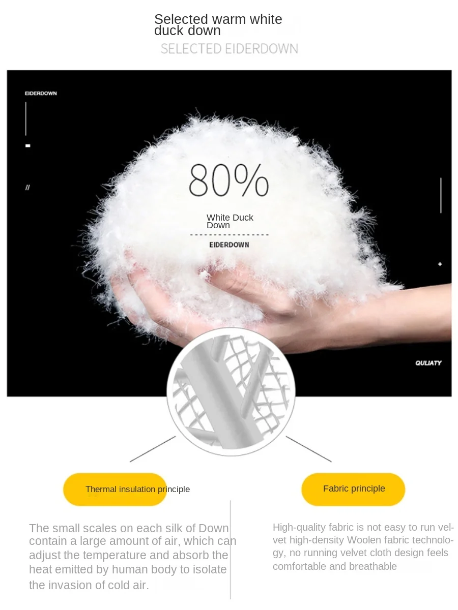 Зимняя утепленная куртка на белом утином пуху Мужская зимняя парка средней длины