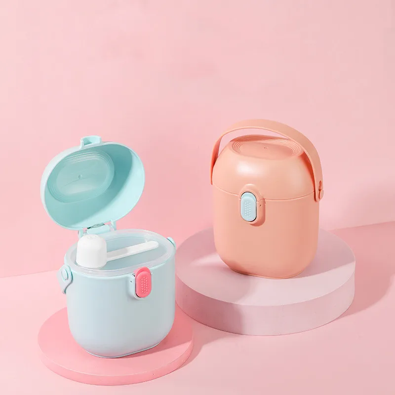 Dispensador port&aacute;til de leche en polvo para beb&eacute; reci&eacute;n nacido, caja de almacenamiento de aperitivos, contenedor de taza de aperitivos para ni&ntilde;os peque&ntilde;os, suministros de alimentaci&oacute;n infantil-0