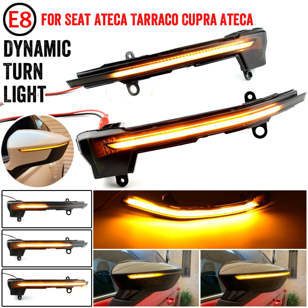 

Динамический светодиодный поворотный сигнал для Seat Ateca 5D 2016 2017 2018 2019 2020 FR, автомобильный индикатор бокового зеркала Tarraco