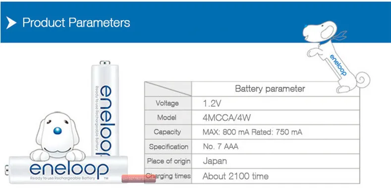 100% оригинальный Panasonic 1 2 в 800 мАч AAA перезаряжаемая батарея для игрушек с
