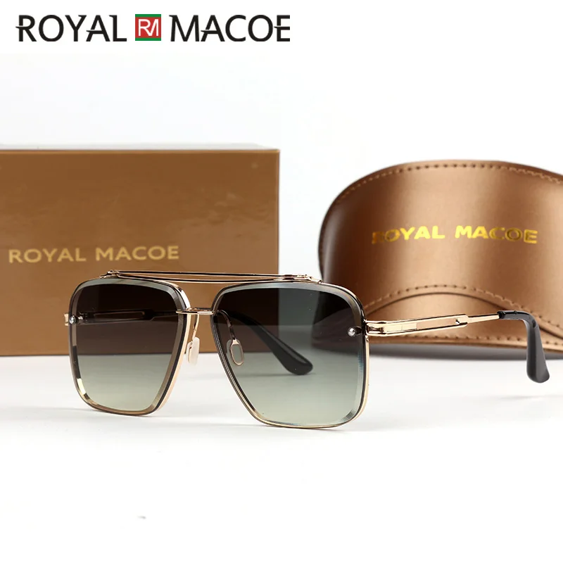 Солнечные очки без оправы ROYAL MACOE женские квадратные модные роскошные брендовые