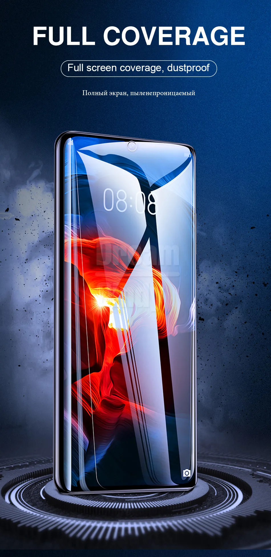 3-1 шт Защитная 100D Гидрогелевая пленка для huawei P10 Lite P20 P30 Pro Защита экрана для huawei mate 10 20 Pro Полное покрытие пленка