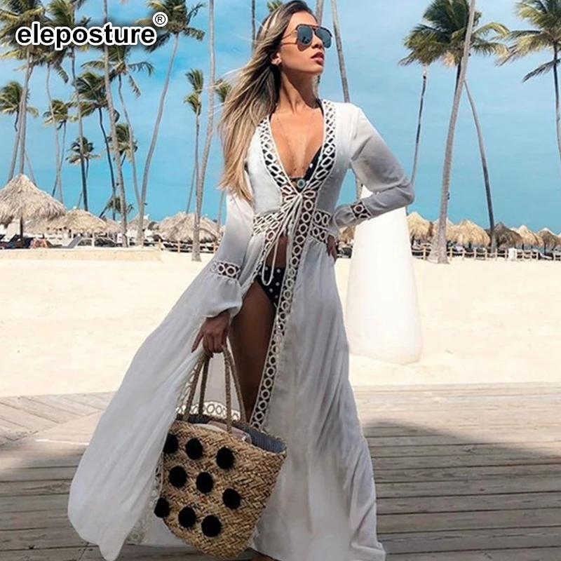 2021 Сексуальная вязаная Пляжная накидка с вырезами женское хлопковое пляжное