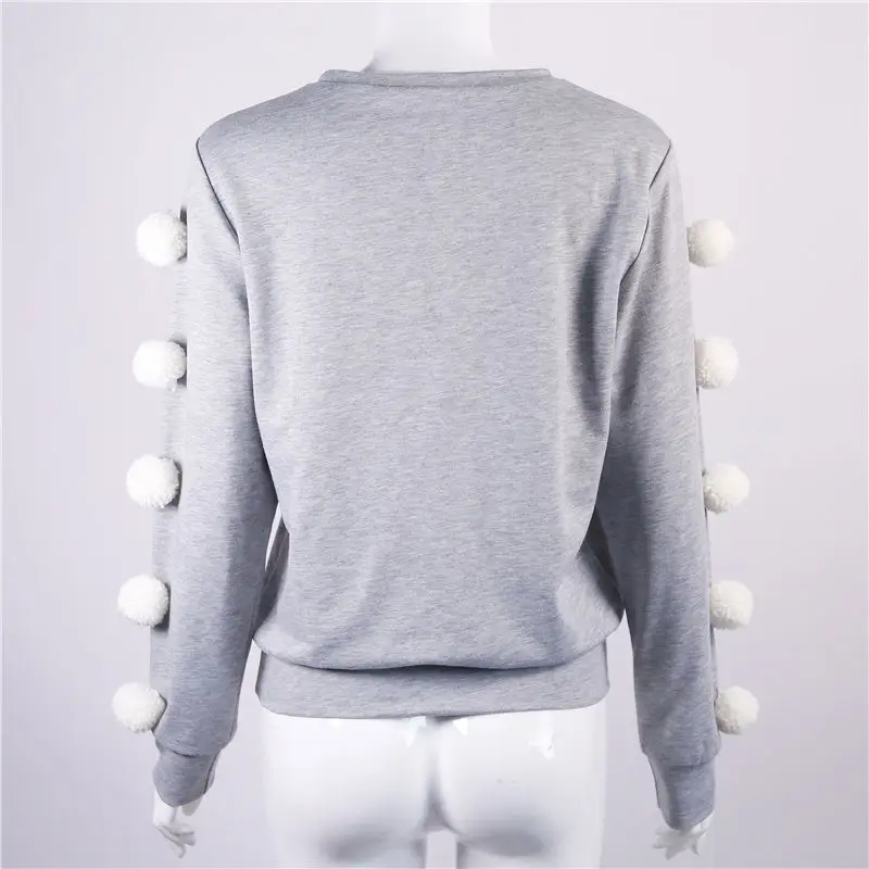 Женский теплый пуловер с длинным рукавом и круглым вырезом | Женская одежда