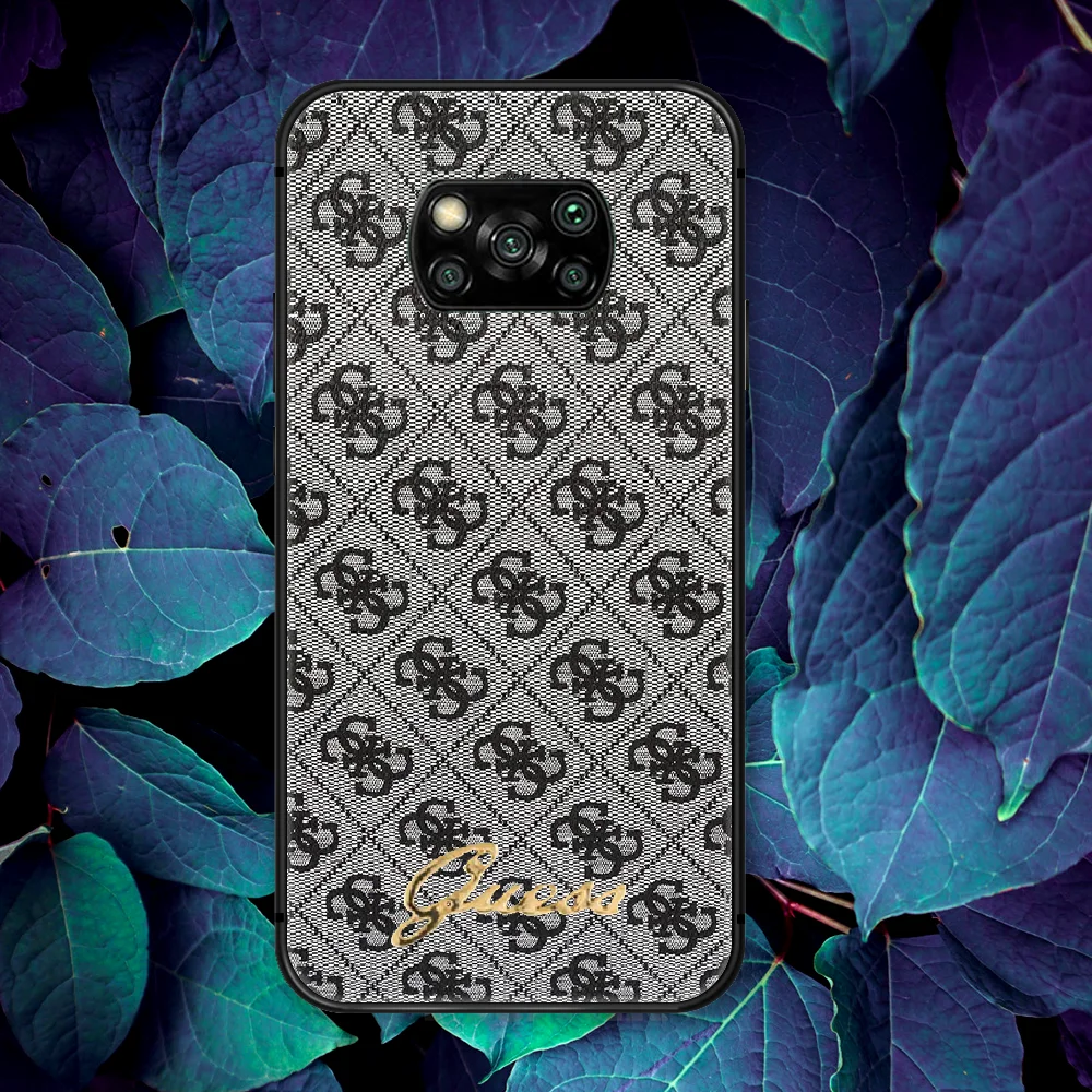 

GUESS Luxury Brand Phone Case For Xiaomi Mi Note 10 A3 9 MAX 3 A2 8 9 Lite Pro Ultra black Funda Pretty Bumper Silicone Coque