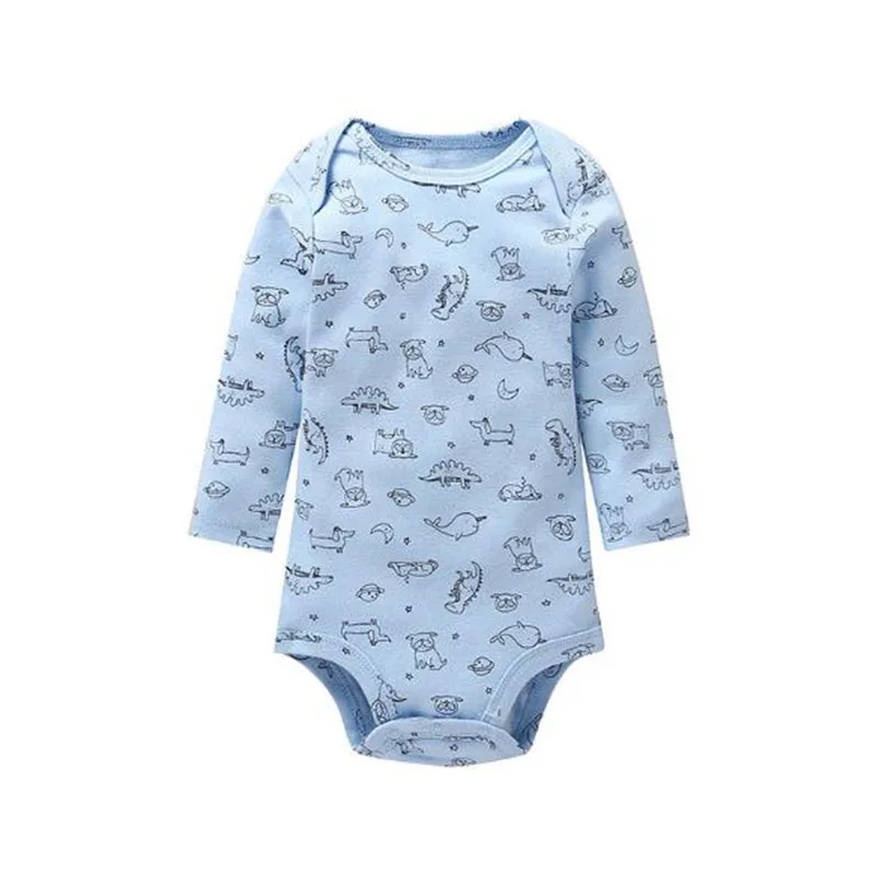 Одежда с длинными рукавами для маленьких мальчиков и девочек хлопковое боди