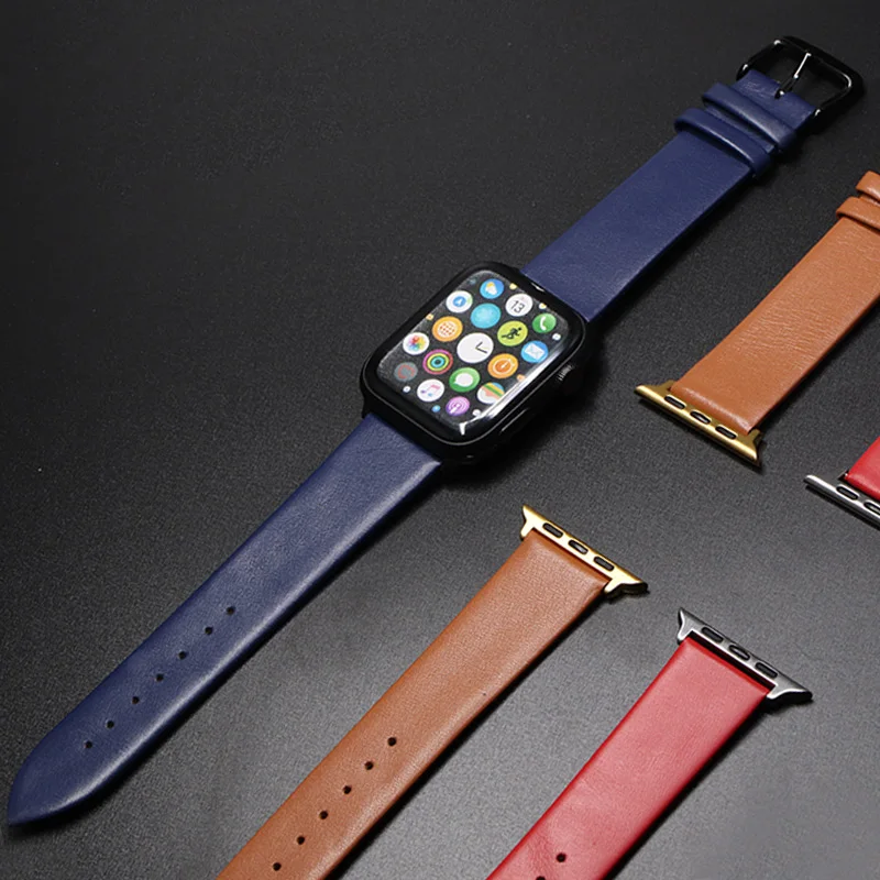 

Ремешок из натуральной кожи для Apple Watch Series 5 4, 38 мм 40 мм 44 мм