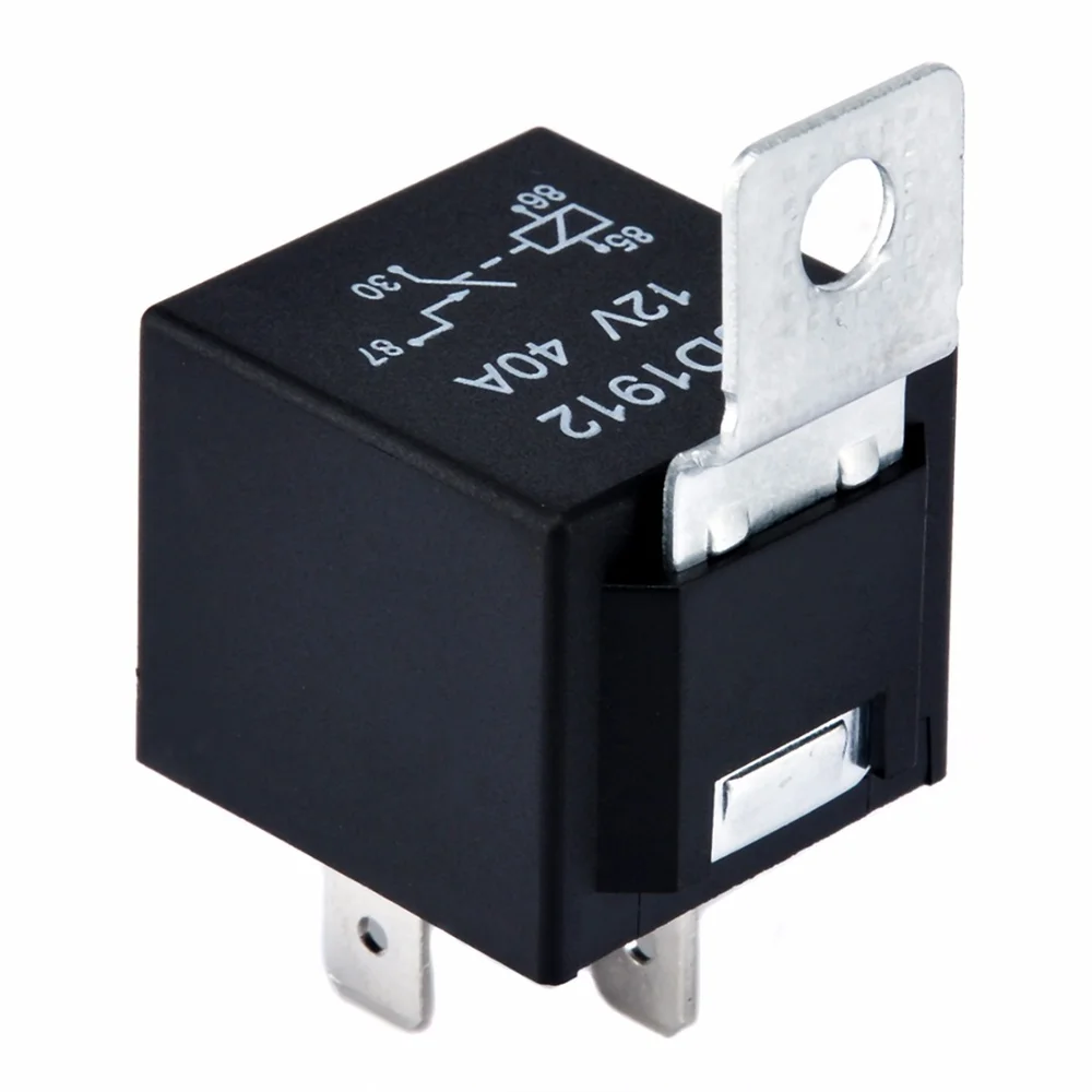 1 шт. DC 12V 40A черный реле 4 PIN прочный автомобильный Грузовик Лодка реле замыкающий контакт реле 27,5*28*25 мм