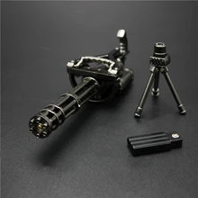 1/6 Scale M134 Gatling Machine Gun Alloy Model Weapon Toys Barrel Rotatable for 12 Action Figure Cannot Shooting