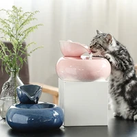 smart ceramic cat drinking fountain bowl automatic water dispenser feeder electric pet drinker waterfall supplies for cats dogs