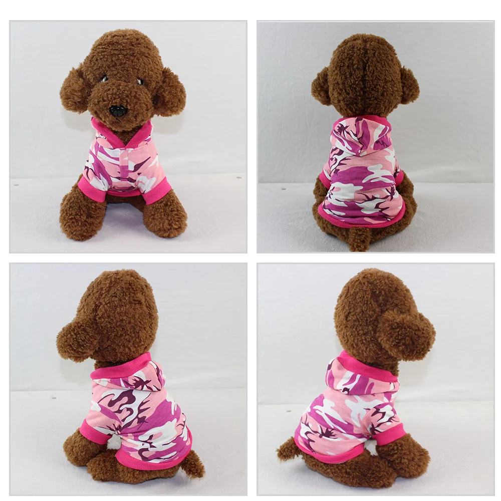 Толстовка с капюшоном для домашних животных футболки собак Одежда питомцев
