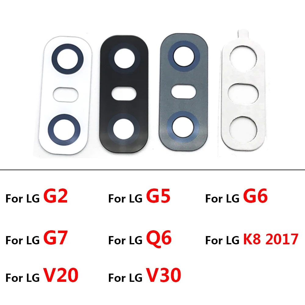 Стеклянный объектив задней камеры 2 шт. для LG V20 V30 G2 G5 G6 G7 Q6 K8 2017 K51 K62 Plus стекло с