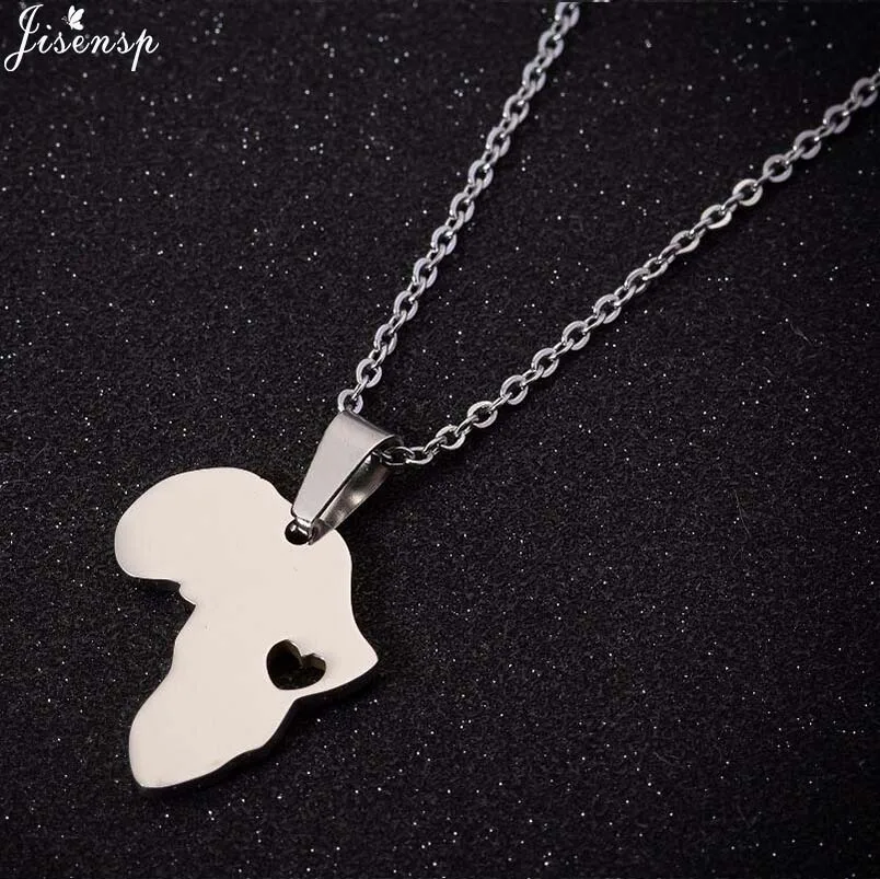 

Простое креативное ожерелье Jisensp с Африканской картой, чокер, кулон, Кванзаа, дружба, племенные ювелирные изделия, подарки для мужчин, Эфиопс...