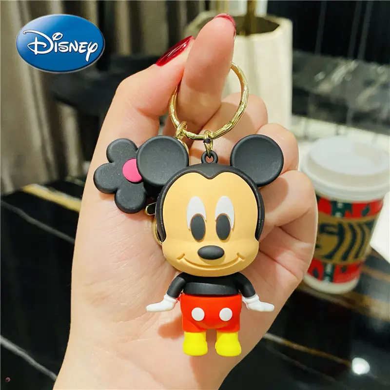 

Disney Mickey Mouse Minnie Donald Duck Daisy Car Keychain Pendant Stitch Men and Women Cute Couple Bag Pendant Jewelry
