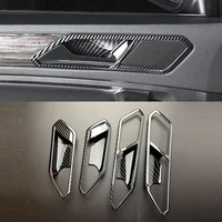 abs carbon fiber car inner door bowl protector frame cover trim styling for seat tarraco 2018 2019 2020 accessories 4pcs