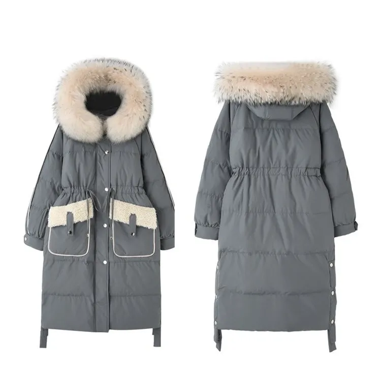 

over-the-knee long winter 2020 new ins han edition temperament looser sen is thickening cotton-padded clothes coat
