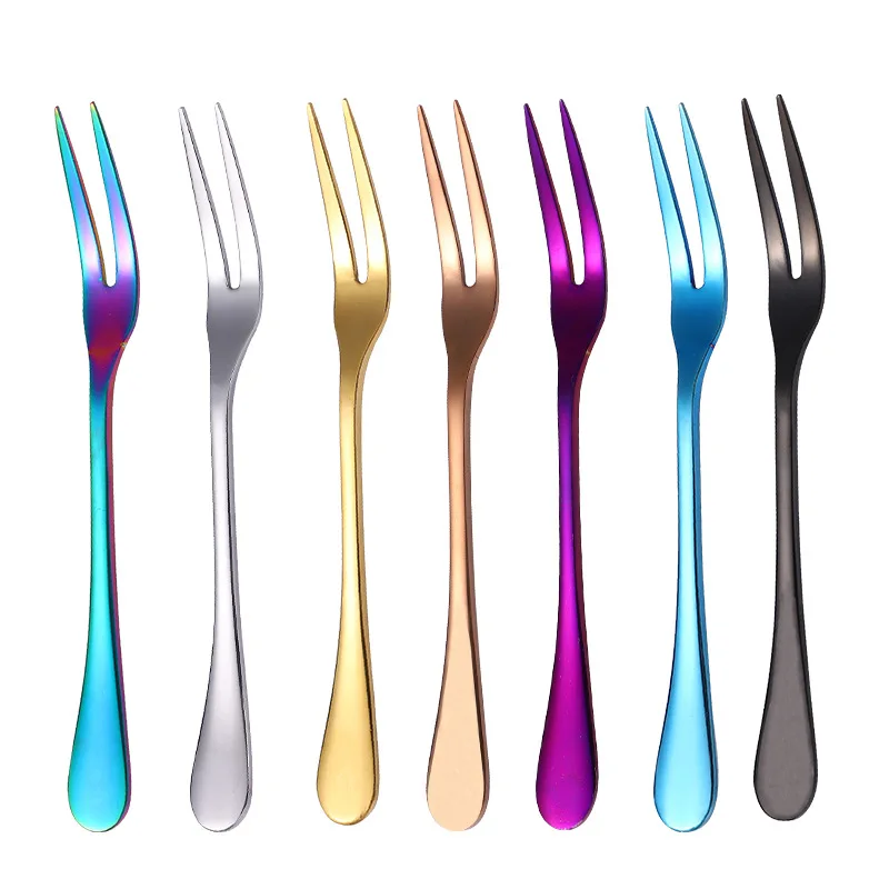 SUPNIU фруктовая вилка Роскошная нержавеющая сталь золотые Десертные Вилки для