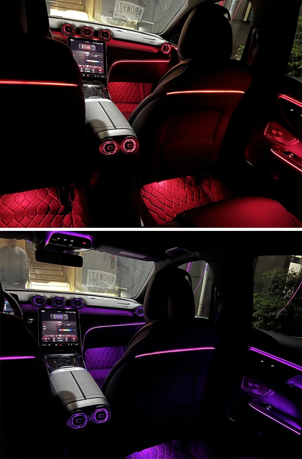 64 цвета светильник ка сиденья для Mercedes Benz C GLC Class W205 X253 W206 комплект декорирования