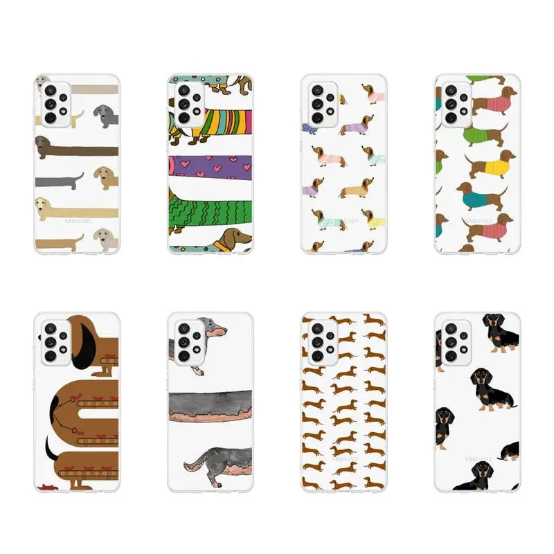 

Dachshund Doberman dog Animal Phone Case Transparent For Samsung Galaxy A S Note 9 10 51 50 71 70 80 20 21 30s ultra plus