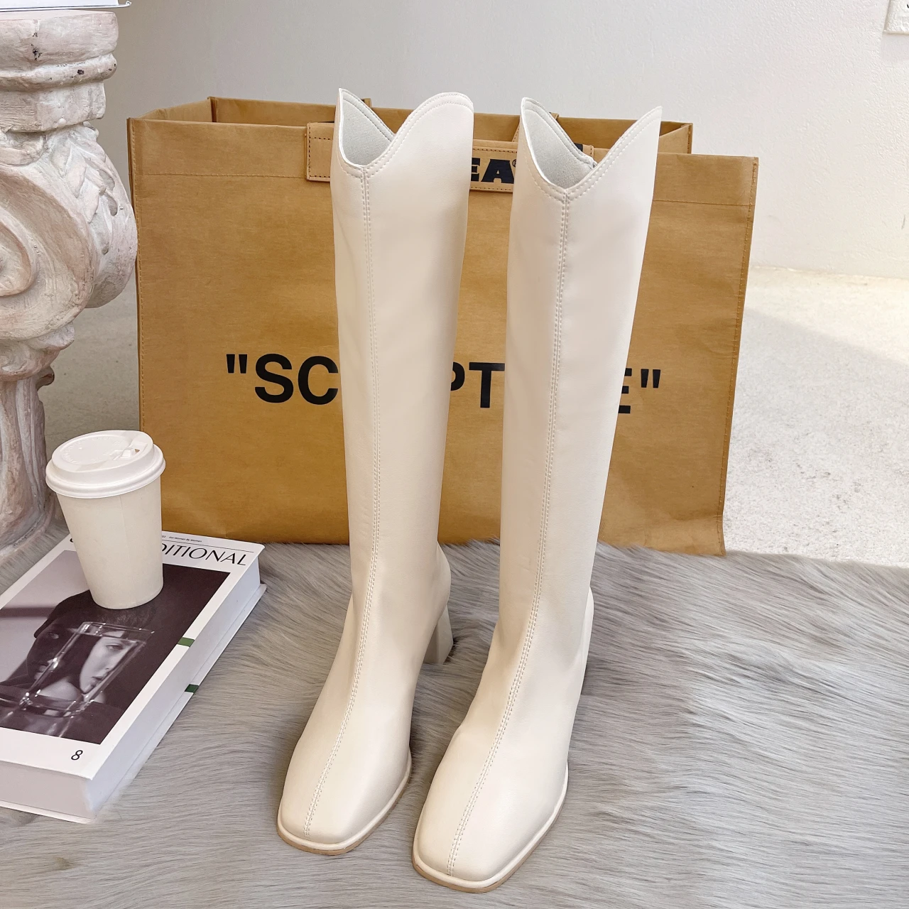 

Женские ботильоны из микрофибры на высоком каблуке, белые полусапожки на шнуровке, кожаные короткие женские ботинки с высоким берцем, 2022