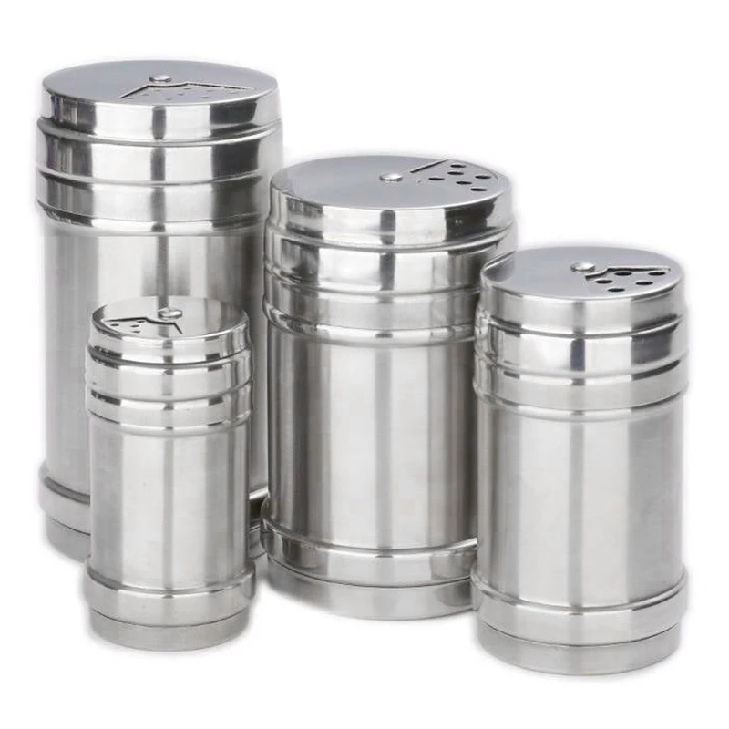 

/Stainless Steel /Salt Sugar /Bottle/ Rotating /Cover Multi-purpose Kitchen Gadgets Spice Pepper Shaker Spice Jar Seasoning Can