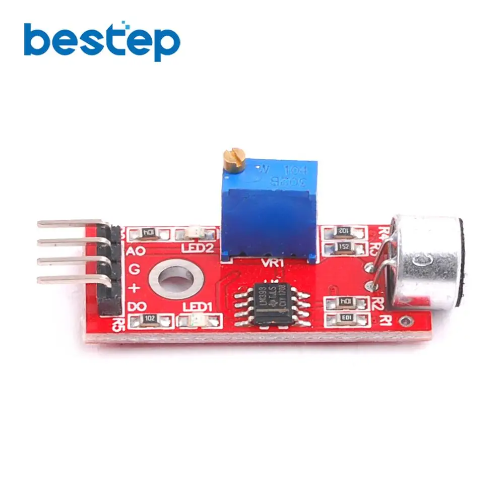 Новый 4 контактный Модуль датчика обнаружения звука с голосовым оповещением